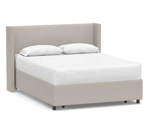 Elliot Shelter Upholstered Footboard Storage Platform Bed Upholstered