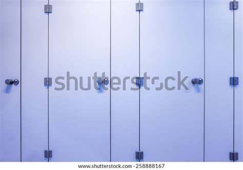 Public Building Womans Toilets Whit Black Stock Photo