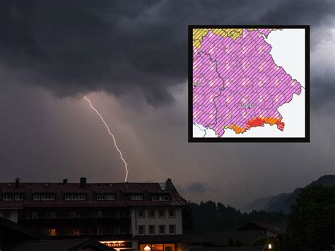 Nach heftigem Gewitter in Bayern Bereits zwei Wetter Warnungen für