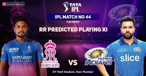 Rr Vs Mi Rajasthan Royals Predicted Playing Xi Against Mumbai Indians