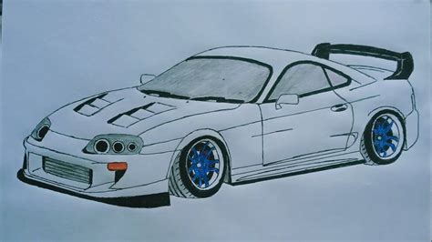 Cara Menggambar Toyota Supra Mk4 Menggambar Mobil Supra Mk4