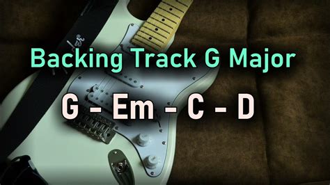 Pop Rock Backing Track G Major G Em C D 80 Bpm Guitar Backing