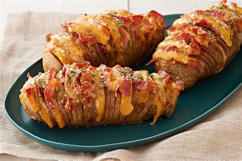 Cheesy Bacon Hasselback Potatoes Sweet And Savory Recipes