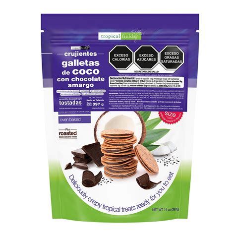 Tropical Fields Galletas De Coco Con Chocolate Amargo G