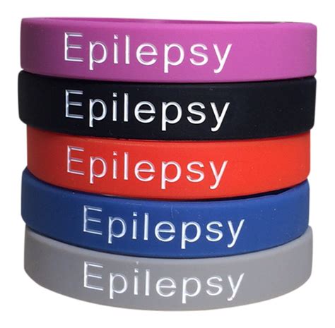 Epilepsy Bracelet Medical Alert Silicone Wristband Seizures