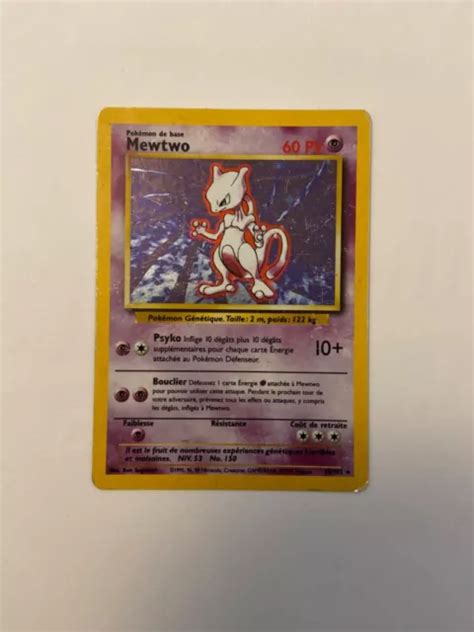 Mewtwo Wizard Set De Base Edition France Psa Holo Carte