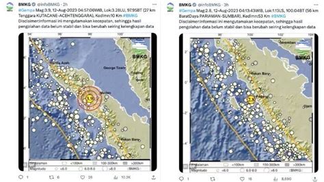 Gempa Bumi Hari Ini Agustus Terkini Di Aceh Berikut Info