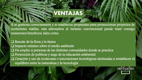 Caracter Sticas Ventajas Y Desventajas Del Ecoturismo Ppt