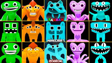 Garten Of Banban 4 ALL JUMPSCARES Vs MINECRAFT Vs ROBLOX Nabnab