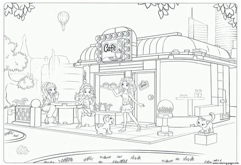 Lego Friends Cafe Coloring Pages Printable