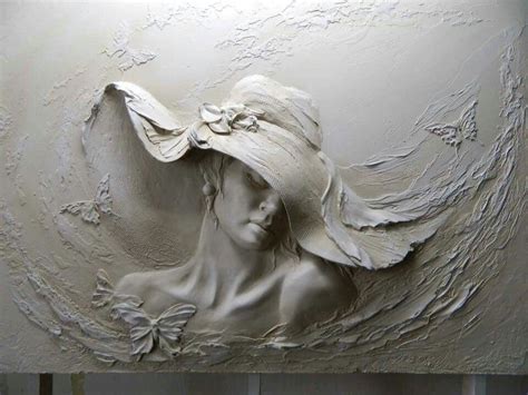 Pin By Tony Agbay On Wood Carvings Lady Wallpaper Plaster Wall Art