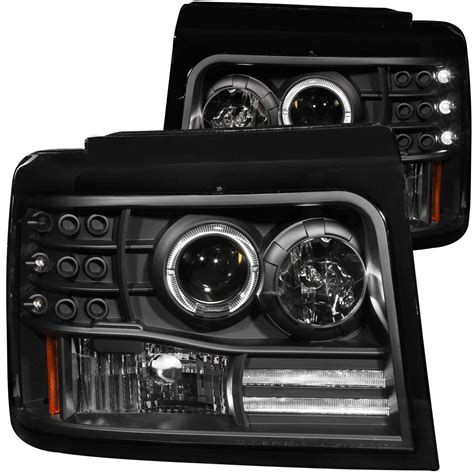 Anzo Projector Headlights Ford F150 Bronco 92 96 F250f350 92 98