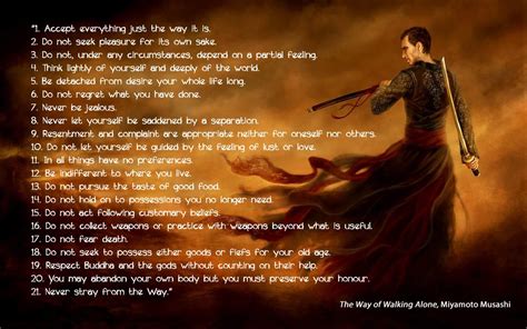 Miyamoto Musashi's The "Way of Walking Alone" (aka 'Dokkodo ...