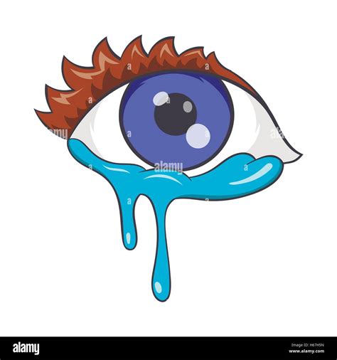 Crying Eyes Icon Cartoon Style Stock Vector Image And Art Alamy