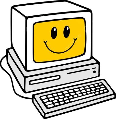 Smiley Computer Retro Smiley World Smiley Day Icon Png And Vector