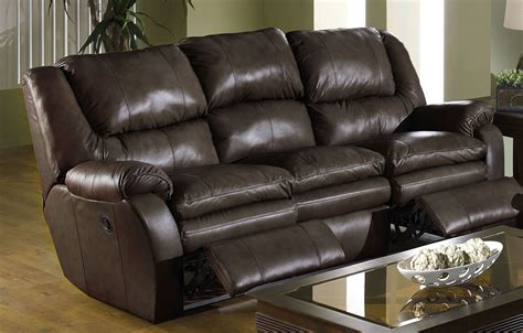 Catnapper Allegro Dual Reclining Leather Sofa Cn 4411 At