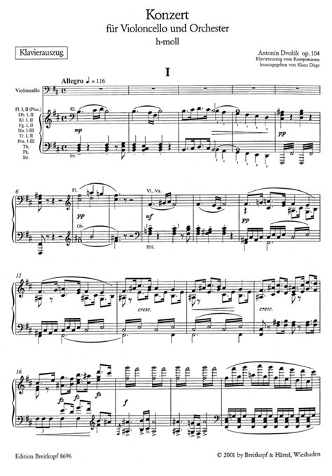 Dvořák: Cello Concerto in B Minor, Op. 104 - Ficks Music