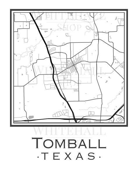 Tomball Texas Map digital Download - Etsy