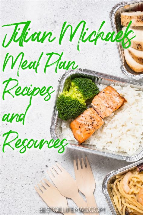 Jillian Michaels Meal Plan Recipes and Resources