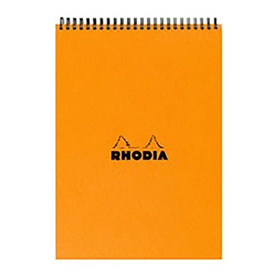 Rhodia Bloc Spiral Format A Quadrill X Orange Id E Cadeau