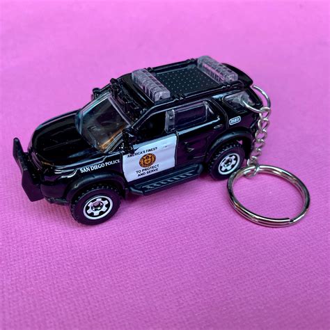 Highway Patrol Matchbox Car Keychain Keyring Cops Police Etsy