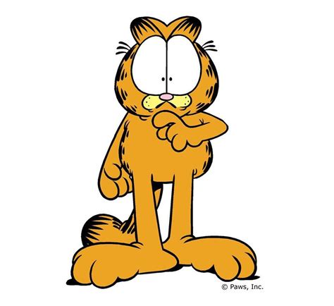 Garfield The Cat Is Sitting Down With His Eyes Closed And Hands Folded