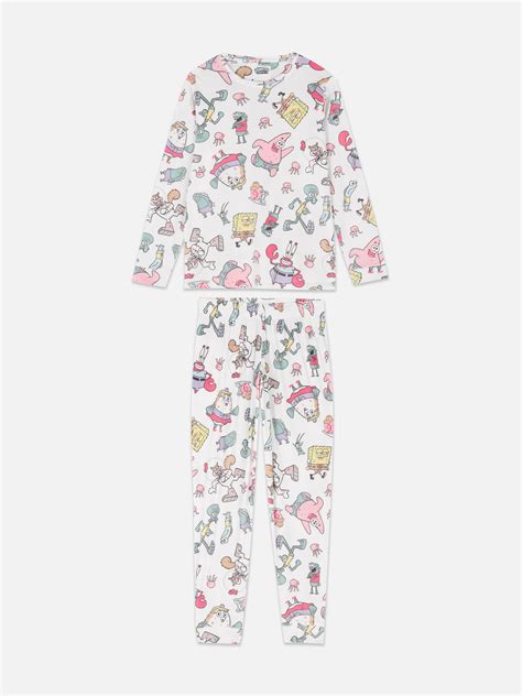 Pyjama Manches Longues Bob L Ponge Multicolore Femme Primark