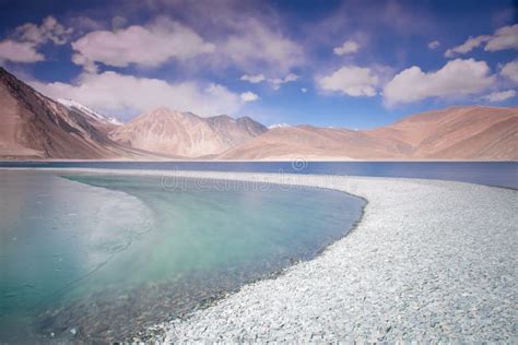 Pangong Tso Lake In Ladakh Indian Himalaya Stock Photo Image Of