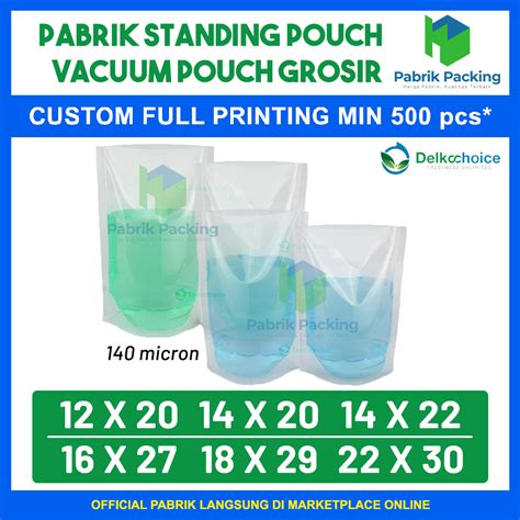 Jual STANDING POUCH DELKOCHOICE VACUUM NON ZIPLOCK KEMASAN MAKANAN