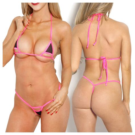 Str J K Pielowy Bikini Mikro Stringi Sexi Damski Kostium Dwucz Ciowy Paski Cena Opinie