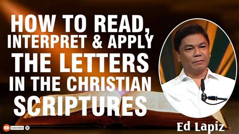 Ed Lapiz New All Scripture How To Read Interpret Vs Apply The