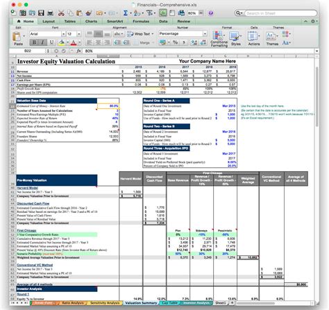 Business Plan Financial Template Spreadsheet Templates for Business ...