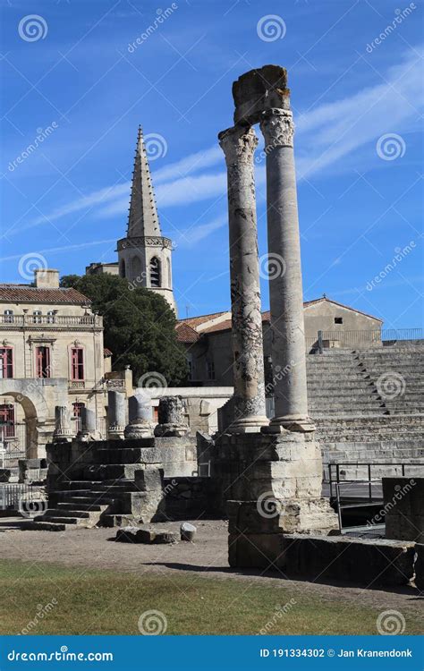 Roman Ruins in Arles, France Stock Photo - Image of european ...