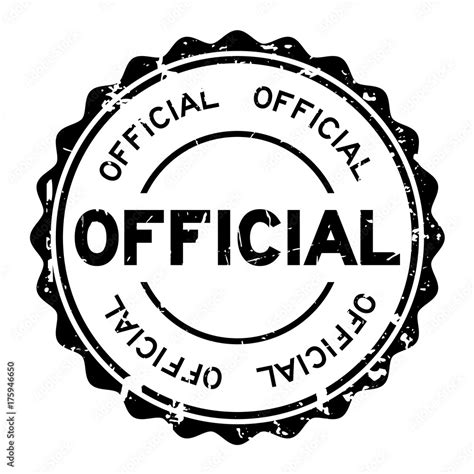 grunge black official  rubber seal stamp  white background stock