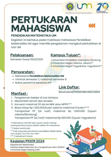 Program Pertukaran Mahasiswa Departemen Matematika