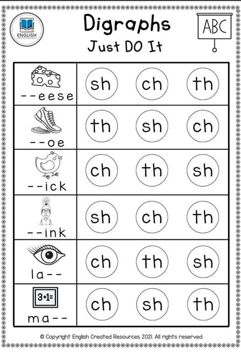 Digraph Worksheet Digraphs Worksheets Sight Word Worksheets Phonics