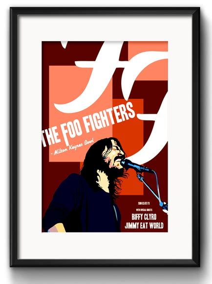 Quadro Foo Fighters Show Decoração Paspatur no Elo7 Red Rose Shop