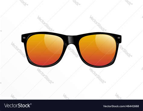 Classic Vintage Sunglasses Realistic Isolated Vector Image