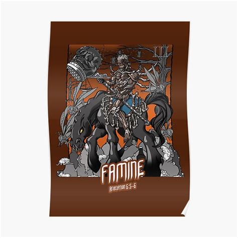 "Famine, Horseman of the Apocalypse Bible verse" Poster for Sale by ...