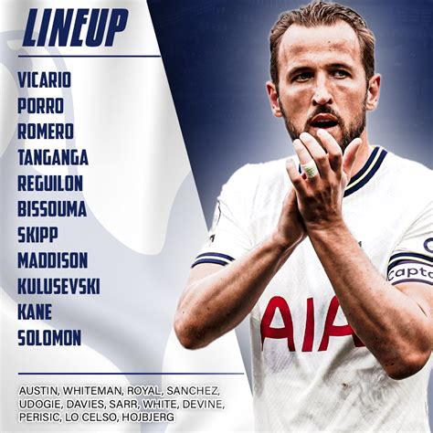 Spurs Live On Twitter The Lineup Is Out Tottenham Vs West Ham