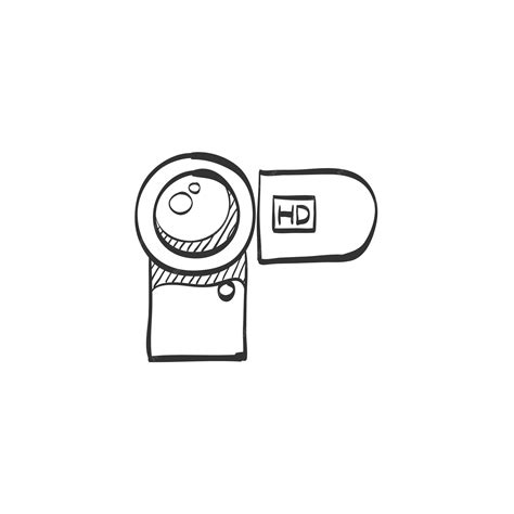 Premium Vector Hand Drawn Sketch Icon Camcorder