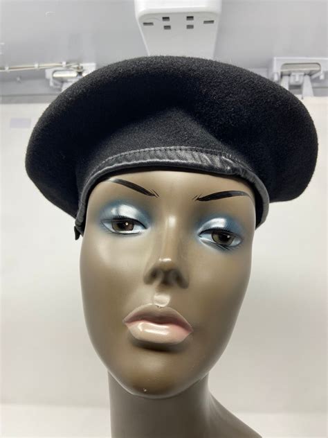 Vintage Y2k Black Wool Beret Monty Style Hat By Kangol Maid In Etsy