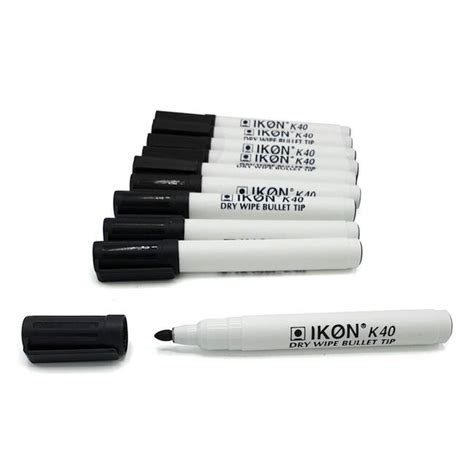 Valuex Bullet Tip Whiteboard Marker Mm Line Black Pack Of