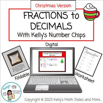 Christmas Fractions To Decimals Digital And Printable Tpt