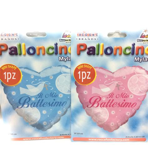 Palloncino Mini Shape Cuore Il Mio Battesimo Celeste Palloni E Palloncini