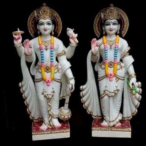 Multicolor Marble Vishnu Laxmi Statue Size Dimension Inch At Rs