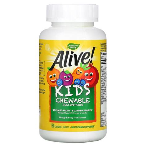 Жевательные мультивитамины для детей Nature's Way Alive Children ...