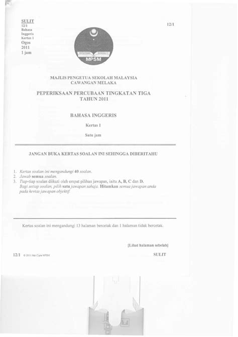 Pdf Kertas Percubaan Bi Pmr Melaka P Dokumen Tips