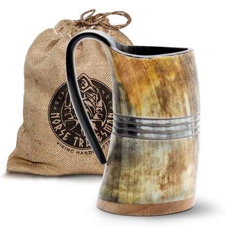 Norse Tradesman Genuine LG Viking Drinking Horn Mug 100 Authentic