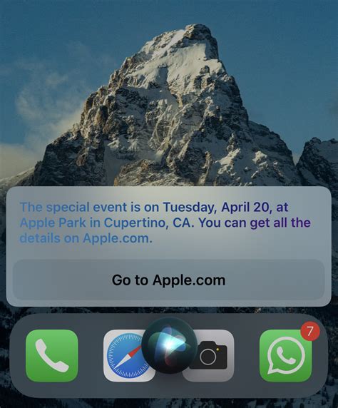Siri is now telling everyone that Apple's next launch event is on April
